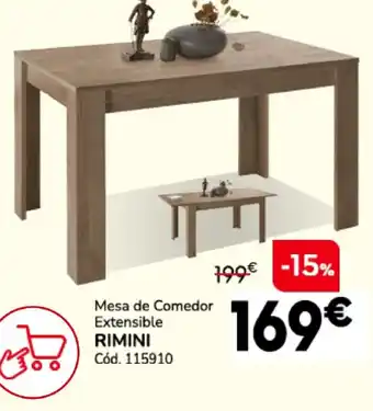 Conforama RIMINI Mesa de Comedor Extensible oferta