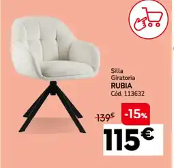 Conforama RUBIA Silla Giratoria oferta