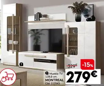 Conforama MONTREAL Mueble TV 139,9 cm. oferta