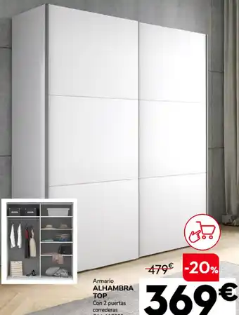 Conforama Armario alhambra top con 2 puertas correderas oferta