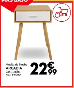 Conforama Mesita de noche arcadia con 1 cajón oferta