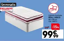 Conforama Colchón enrollado roll visco 90 x 190 cm oferta