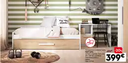 Conforama Armario 2 puertas, cama nido 90 x 190 cm. y escritorio. color blanco mate y sahara oferta