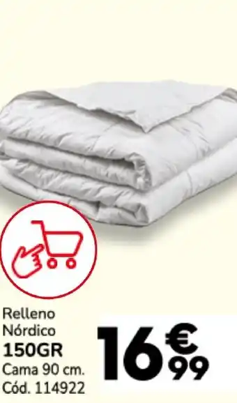 Conforama Relleno nórdico 150gr cama 90 cm oferta