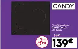 Conforama CANDY Placa Vitrocerámica CH63CC/4U2 oferta