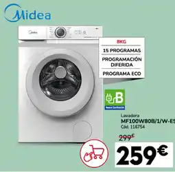 Conforama MIDEA Lavadora MF100W80B/1/W-ES oferta