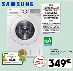 Conforama SAMSUNG Lavadora WW80CGC04DTHEC oferta