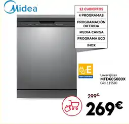 Conforama MIDEA Lavavajillas MFD60S080X oferta