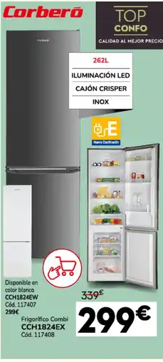 Conforama CORBERO Frigorífico Combi CCH1824EX oferta