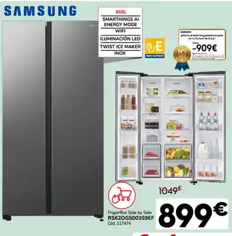 Conforama SAMSUNG Frigorífico Side by Side RS62DG5003S9EF oferta