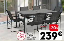 Conforama Set jardín arden mesa + 6 sillas oferta