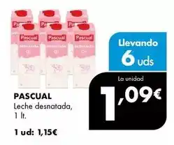 Supermercados Lupa Pascual - leche desnatada oferta
