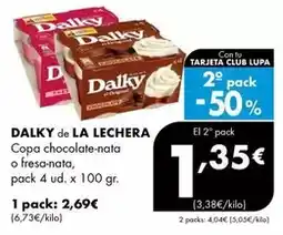 Supermercados Lupa Dalky de la lechera - copa chocolate-nata o fresa-nata oferta