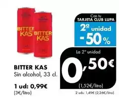 Supermercados Lupa Bitter kas - sin alcohol oferta