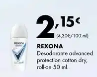 Supermercados Lupa Rexona - desodorante advanced protection cotton dry, roll-on oferta