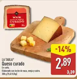 ALDI La tabla - queso curado oferta