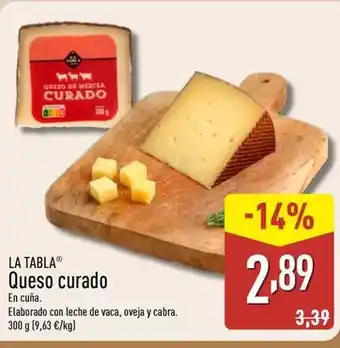 ALDI La tabla - queso curado oferta