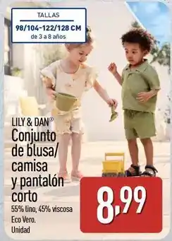 ALDI Lily & dan - conjunto de blusa/ camisa y pantalon corto oferta