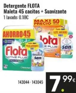 Family Cash FLOTA Detergente Maleta 45 cacitos + Suavizante oferta
