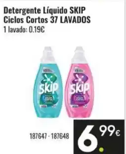 Family Cash SKIP Detergente líquido ciclos cortos 37 lavados oferta