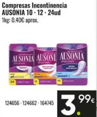 Family Cash AUSONIA Compresas Incontinencia 10-12-24ud oferta