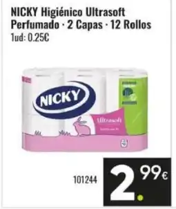 Family Cash NICKY Higiénico Ultrasoft Perfumado 2 Capas - 12 Rollos oferta