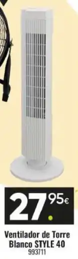 Family Cash Ventilador de torre blanco style oferta