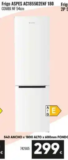 Family Cash FRIGO ASPES AC185502ENF 180 COMBI NF 54cm oferta
