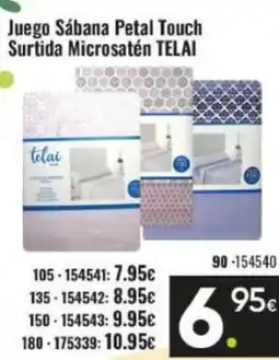 Family Cash TELAI Juego Sábana Petal Touch Surtida Microsatén oferta