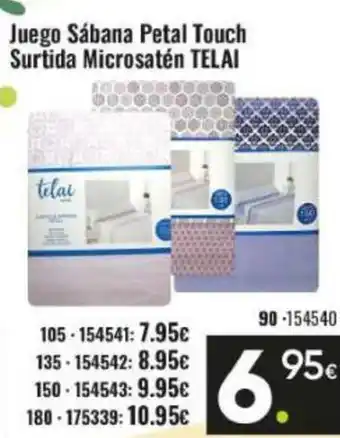 Family Cash TELAI Juego Sábana Petal Touch Surtida Microsatén oferta