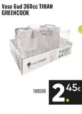 Family Cash GREENCOOK Vaso 6ud Thian oferta