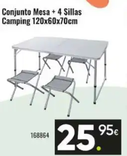 Family Cash Conjunto Mesa + 4 Sillas Camping 120x60x70cm oferta