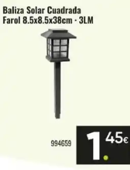 Family Cash Baliza Solar Cuadrada Farol 8.5x8.5x38cm - 3LM oferta