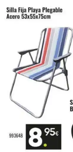 Family Cash Silla Fija Playa Plegable Acero 53x55x75cm oferta