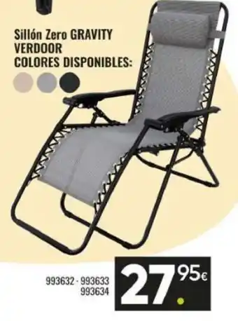 Family Cash VERDOOR Sillón zero gravity oferta