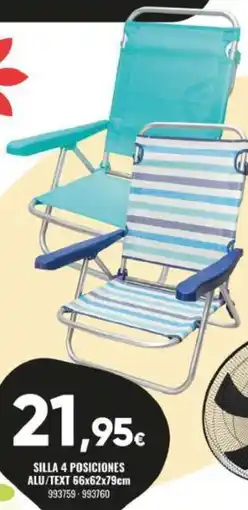 Family Cash Silla 4 posiciones alu/text 66x62x79cm oferta