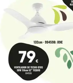 Family Cash Ventilador de techo otos 30w 116cm 52" tequio oferta