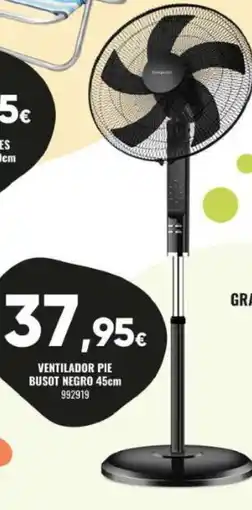 Family Cash Ventilador pie busot negro 45cm oferta