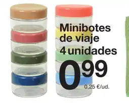 Zeeman Minibotes de viaje 4 unidades oferta