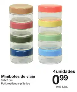 Zeeman Minibotes de viaje oferta