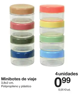 Zeeman Minibotes de viaje oferta