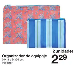 Zeeman Organizador de equipaje 24x18 y 24x36 cm oferta