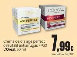 Unide Market L'oréal - crema de dia age o revitalif antiarrugas fp30 oferta
