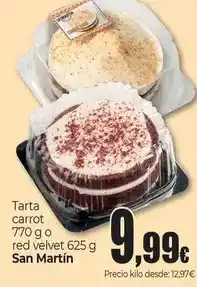 Unide Market San martin - tarta carrot o red velvet 625 g oferta