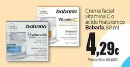 Unide Market Babaria - crema facial vitamina c o acido hialuronico oferta