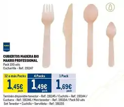 Makro Makro - cubiertos madera bio oferta