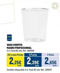 Makro Makro - vaso chupito oferta