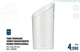 Makro Makro - tubo troncado verde transparente oferta