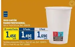 Makro Makro - vaso cartón oferta