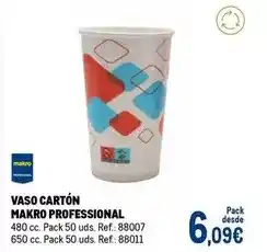 Makro Makro - vaso carton oferta